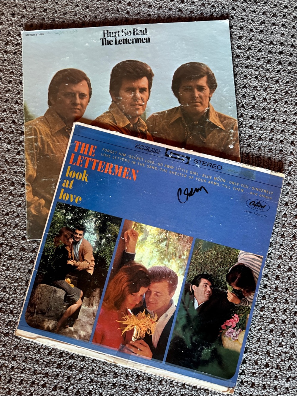 Lot of 2 The Lettermen Vintage Vinyl record LPs - Blue & Brown Covers